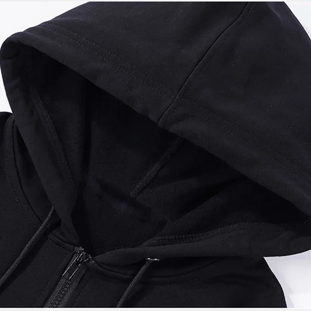 Korn Rock Hoodies WORLD TOUR Zipper Sweatshirts Korn Rock Metal Zip Up Jackets Fleece Oversized Jackets Coats Hip Hop Streetwear