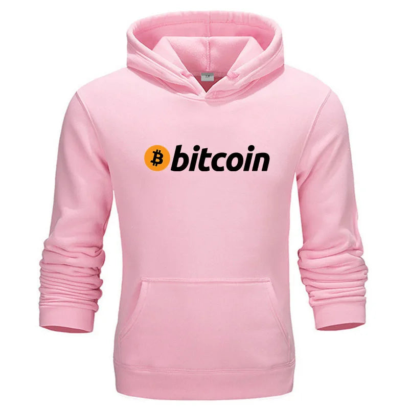Men Bitcoin Printed Hoodies Hot Sale Men Casual Fashion Hoody Men Women Vintage Casual Sweatshirt Unisex Long Sleeve Pullovers