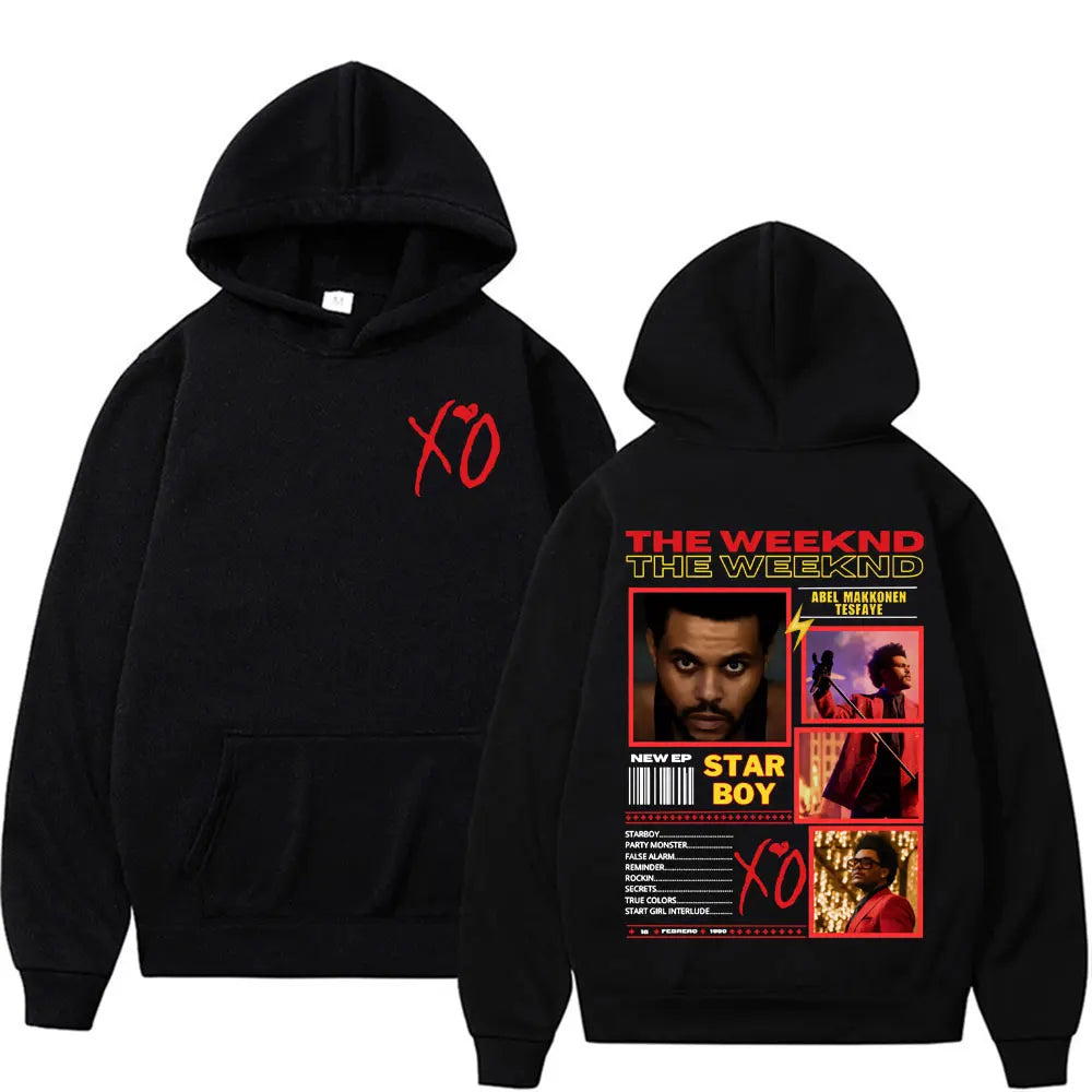 Rapper The Weeknd Album Cover Graphic Hoodies Men Women Fashion Hip Hop Pop Music Sweatshirt Bodywarmer Comfort Hoodie Pullovers