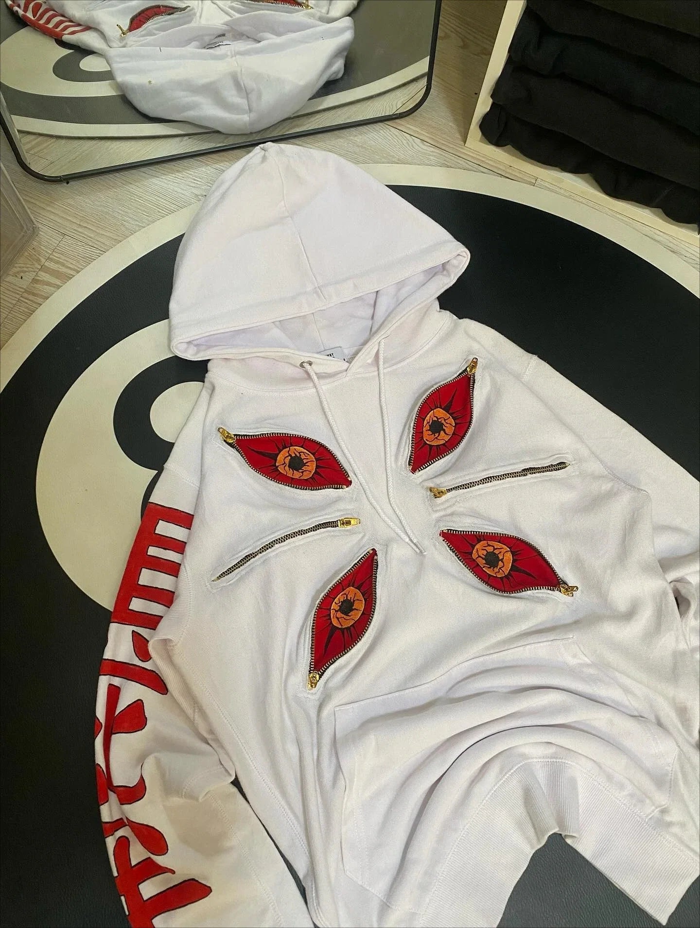 Punk Six Eye Kokushibo Graphic Oversized Hoodies Gothic Casual Hoodie Sweatshirts Streetwear Harajuku Y2k Men Women Clothing