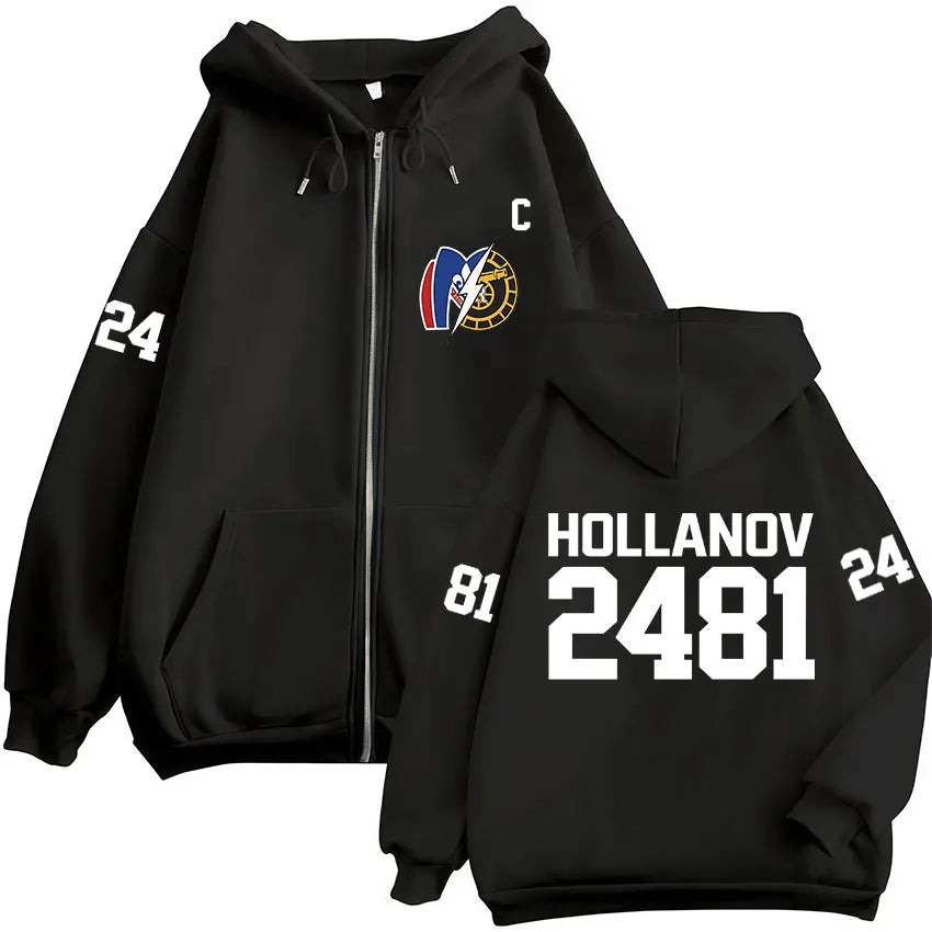 Heated Rivalry Shane Hollander? Ilya Rozanov Hollanov 24 81 Merch Zipper Hoodies Men Women Zip Up Sweatshirts Long Sleeve Jacket