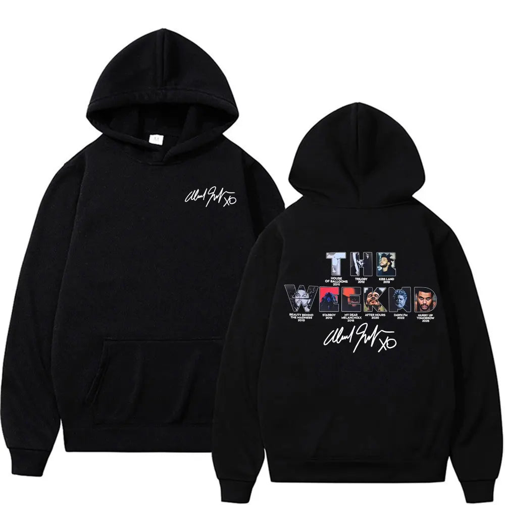 Rapper The Weeknd Album Cover Graphic Hoodies Men Women Fashion Hip Hop Pop Music Sweatshirt Bodywarmer Comfort Hoodie Pullovers