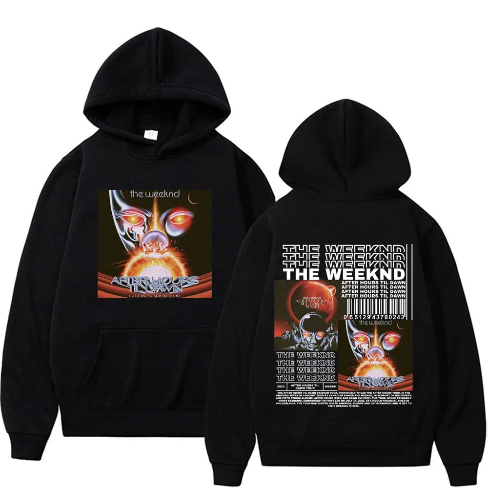 Rapper The Weeknd Album Cover Graphic Hoodies Men Women Fashion Hip Hop Pop Music Sweatshirt Bodywarmer Comfort Hoodie Pullovers