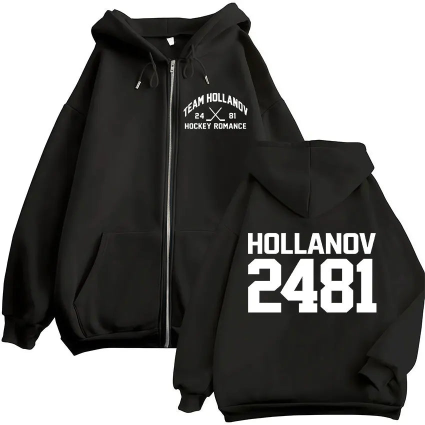 Heated Rivalry Shane Hollander? Ilya Rozanov Hollanov 24 81 Merch Zipper Hoodies Men Women Zip Up Sweatshirts Long Sleeve Jacket