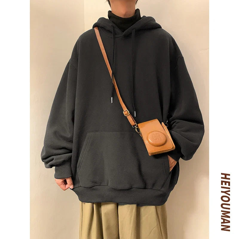 6 Colors Spring Autumn Hoodie Men Harajuku Fashion Casual Oversized Hoodies Couples Loose Hooded Sweatshirt Streetwear