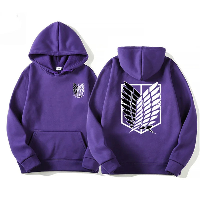 Men's Hoodie Anime Hoodies Men and Women Streetwear Pullover Harajuku Shingeki No Kyojin Hoodies Sweatshirt