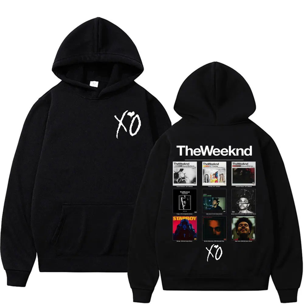 Rapper The Weeknd Album Cover Graphic Hoodies Men Women Fashion Hip Hop Pop Music Sweatshirt Bodywarmer Comfort Hoodie Pullovers