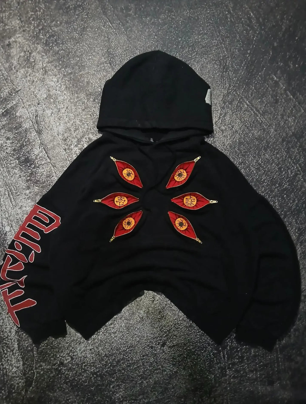 Punk Six Eye Kokushibo Graphic Oversized Hoodies Gothic Casual Hoodie Sweatshirts Streetwear Harajuku Y2k Men Women Clothing