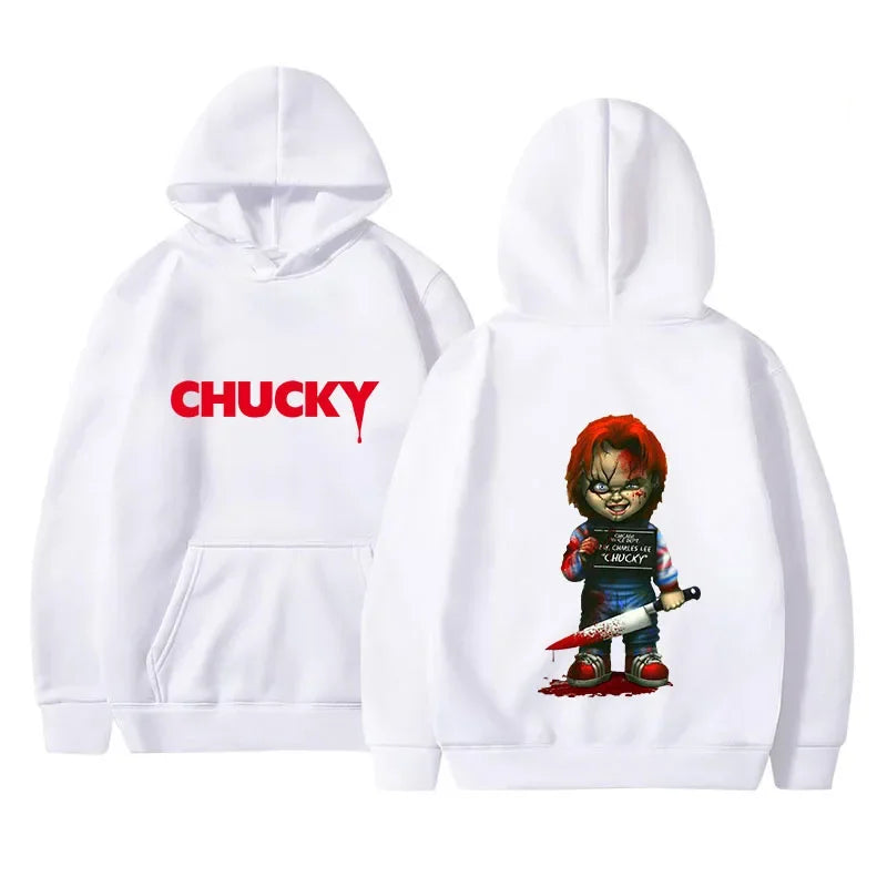 Horror Movie  Play Chucky Hoodies Harajuku Hip Hop Streetwear Men Women Autumn Winter Hooded Sweatshirt Pullover Tops