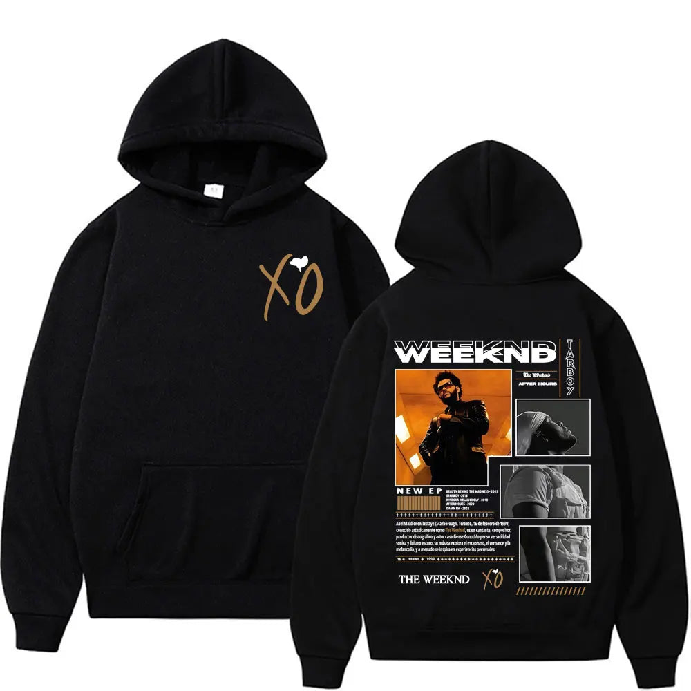 Rapper The Weeknd Album Cover Graphic Hoodies Men Women Fashion Hip Hop Pop Music Sweatshirt Bodywarmer Comfort Hoodie Pullovers