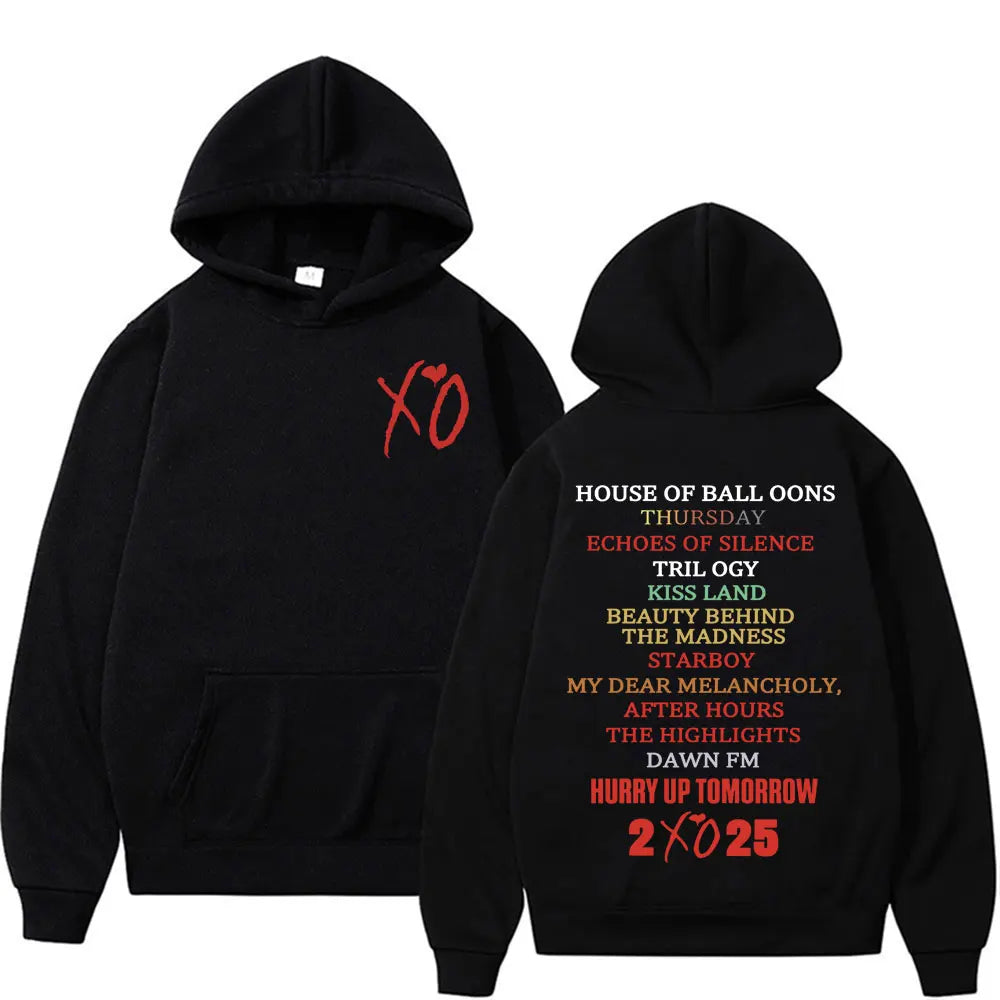 Rapper The Weeknd Album Cover Graphic Hoodies Men Women Fashion Hip Hop Pop Music Sweatshirt Bodywarmer Comfort Hoodie Pullovers