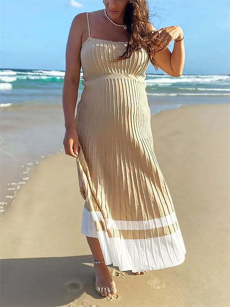 Solid Open Back Ribbed Stretch Knit Midi Dress
