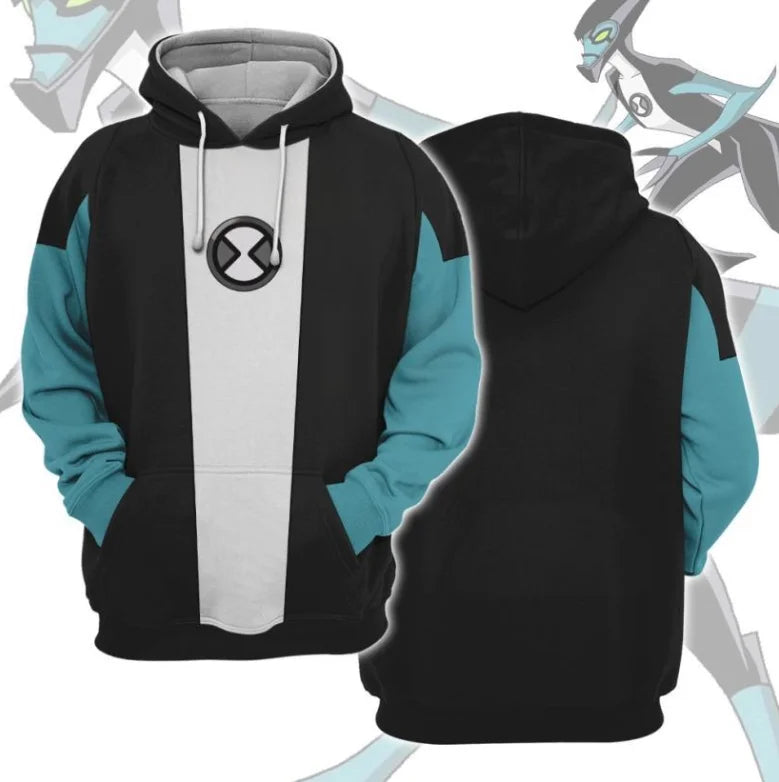 Popular Ben 10 Omnitrix Cosplay Hoodies 3D Ben Tennyson Printed Anime Cartoon Sweatshirt Summer Men Women Tracksuit Y2k Pullover