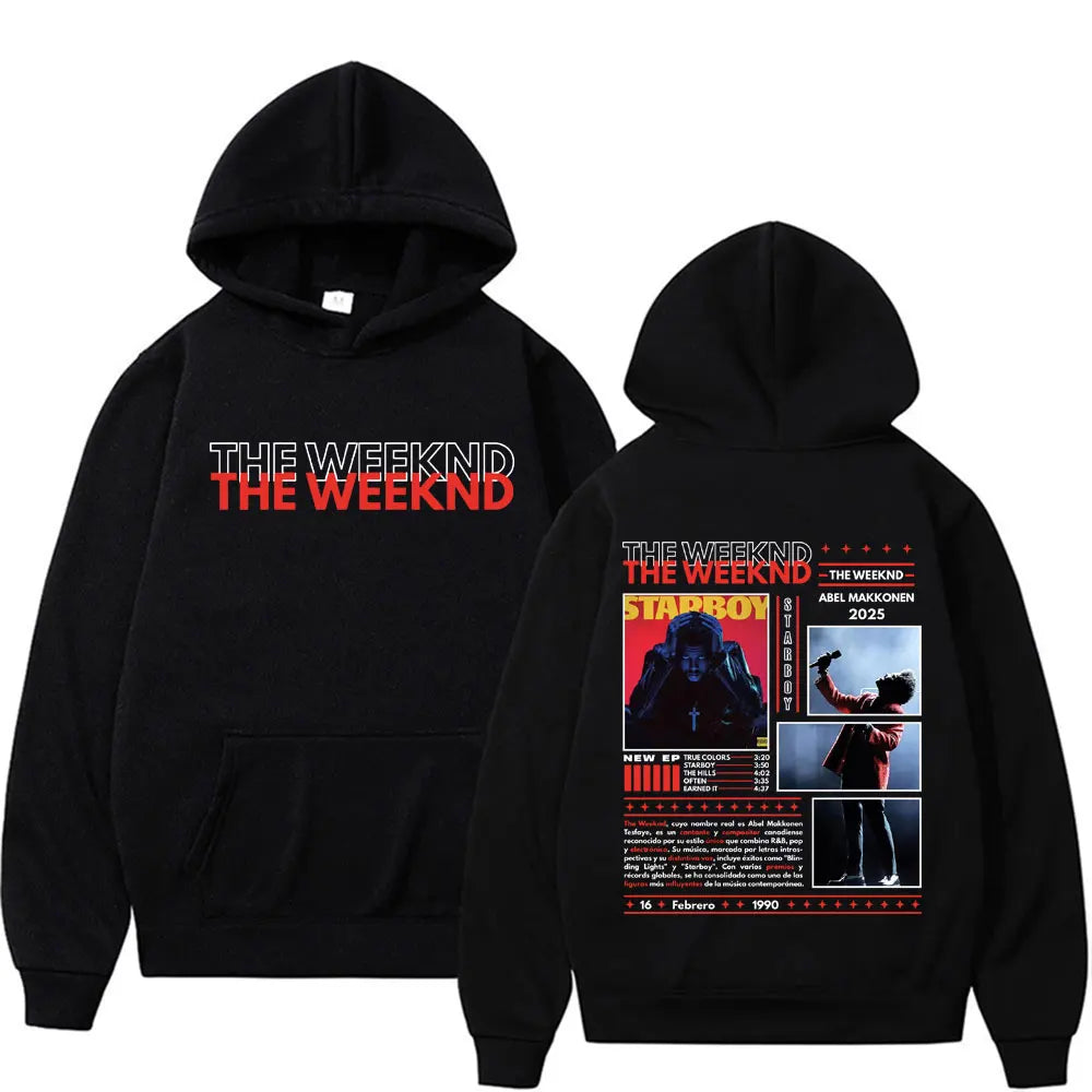Rapper The Weeknd Album Cover Graphic Hoodies Men Women Fashion Hip Hop Pop Music Sweatshirt Bodywarmer Comfort Hoodie Pullovers
