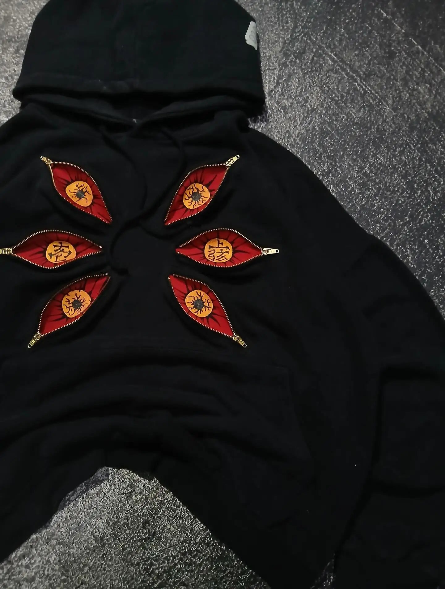 Punk Six Eye Kokushibo Graphic Oversized Hoodies Gothic Casual Hoodie Sweatshirts Streetwear Harajuku Y2k Men Women Clothing