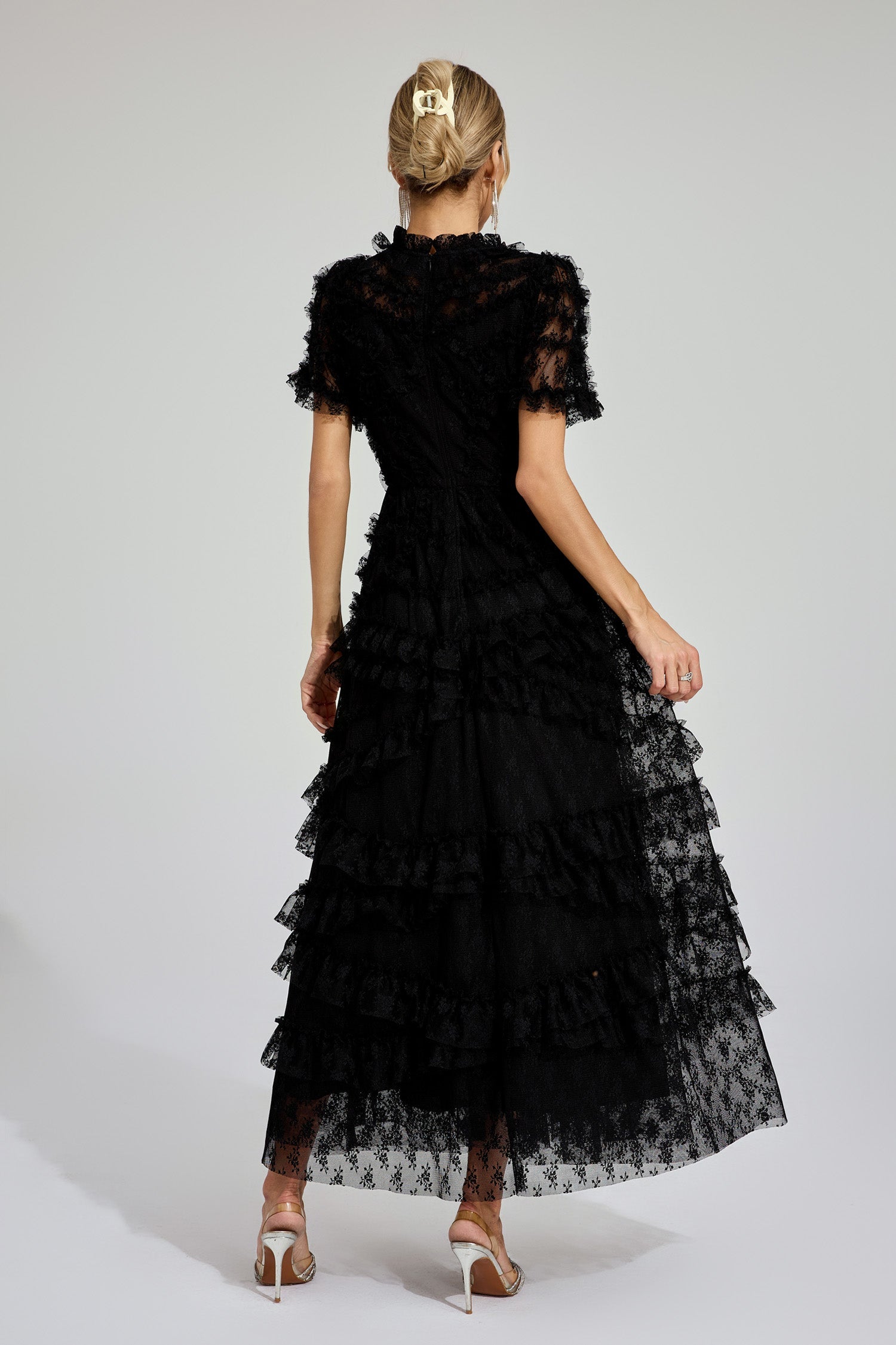 Saroyan Black Floral Midi Dress