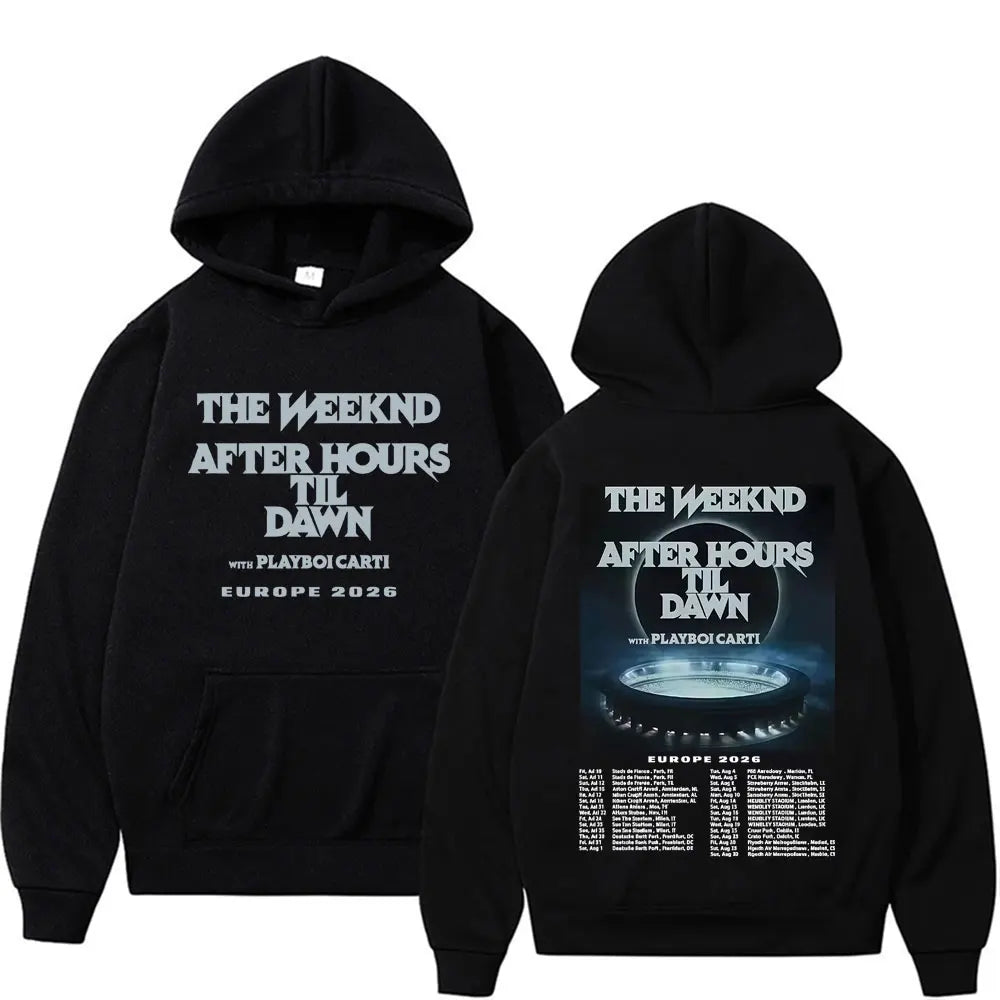 Rapper The Weeknd Album Cover Graphic Hoodies Men Women Fashion Hip Hop Pop Music Sweatshirt Bodywarmer Comfort Hoodie Pullovers