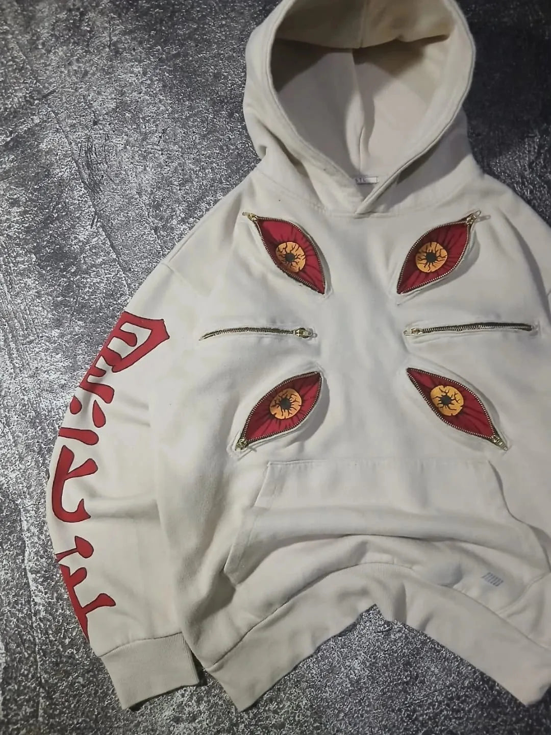 Punk Six Eye Kokushibo Graphic Oversized Hoodies Gothic Casual Hoodie Sweatshirts Streetwear Harajuku Y2k Men Women Clothing