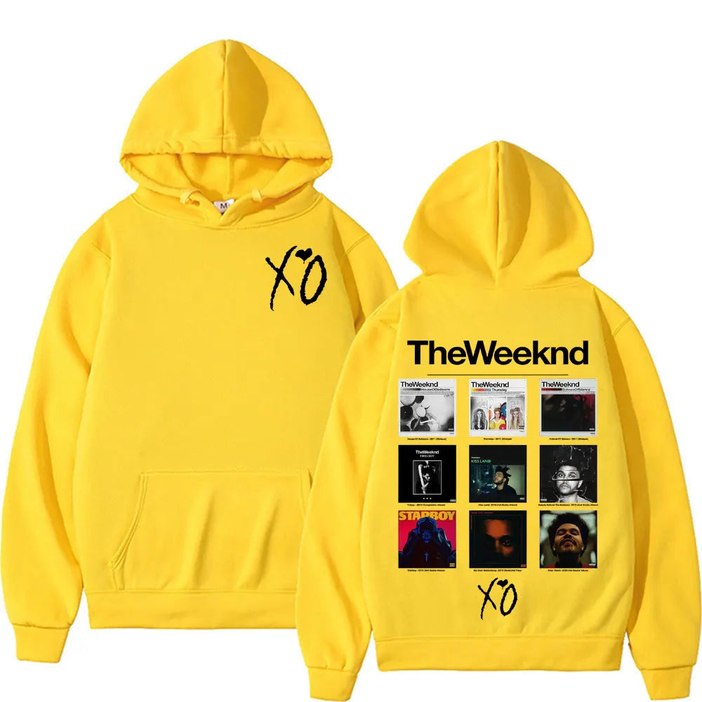 Rapper The Weeknd Album Cover Graphic Hoodies Men Women Fashion Hip Hop Pop Music Sweatshirt Bodywarmer Comfort Hoodie Pullovers