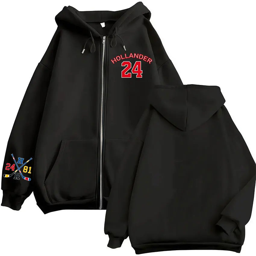 Heated Rivalry Shane Hollander? Ilya Rozanov Hollanov 24 81 Merch Zipper Hoodies Men Women Zip Up Sweatshirts Long Sleeve Jacket