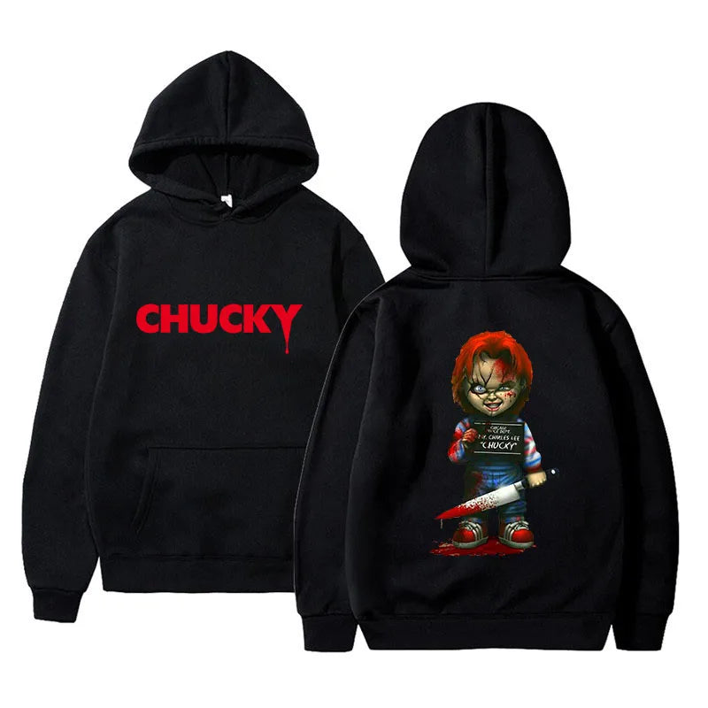 Horror Movie  Play Chucky Hoodies Harajuku Hip Hop Streetwear Men Women Autumn Winter Hooded Sweatshirt Pullover Tops