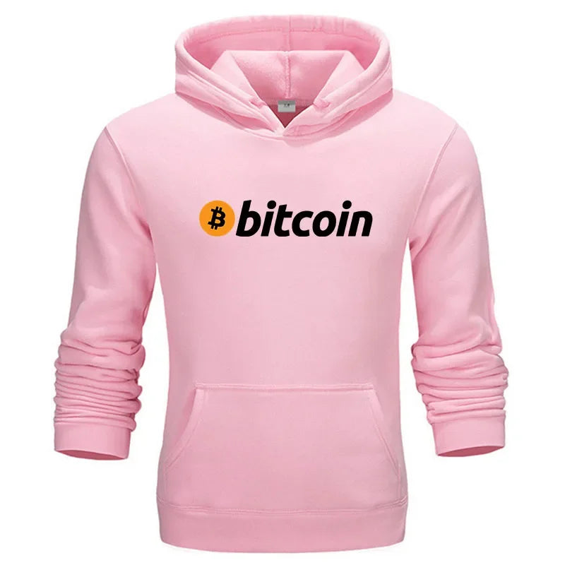 Men Bitcoin Printed Hoodies Hot Sale Men Casual Fashion Hoody Men Women Vintage Casual Sweatshirt Unisex Long Sleeve Pullovers