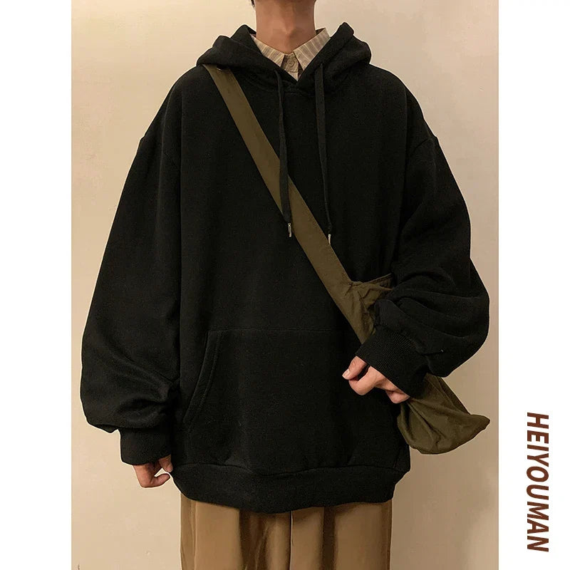 6 Colors Spring Autumn Hoodie Men Harajuku Fashion Casual Oversized Hoodies Couples Loose Hooded Sweatshirt Streetwear