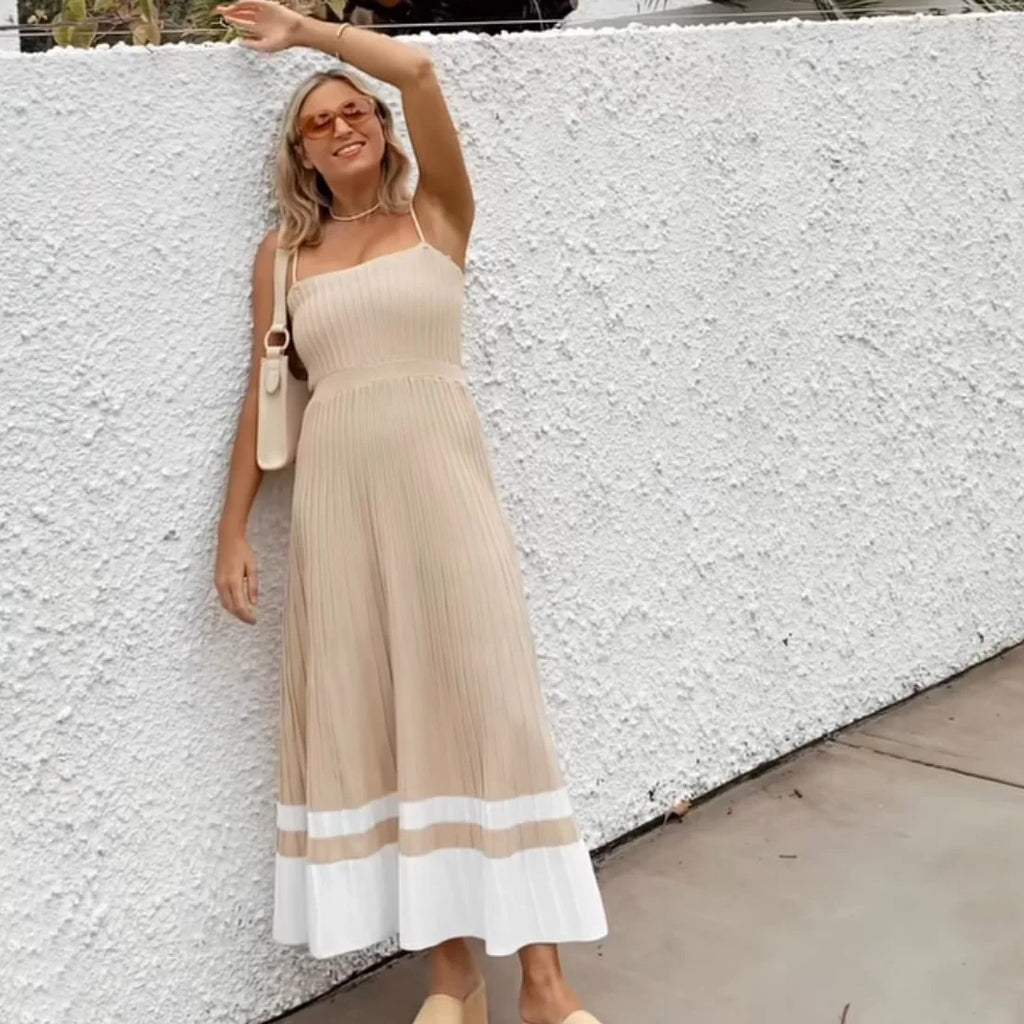 Solid Open Back Ribbed Stretch Knit Midi Dress