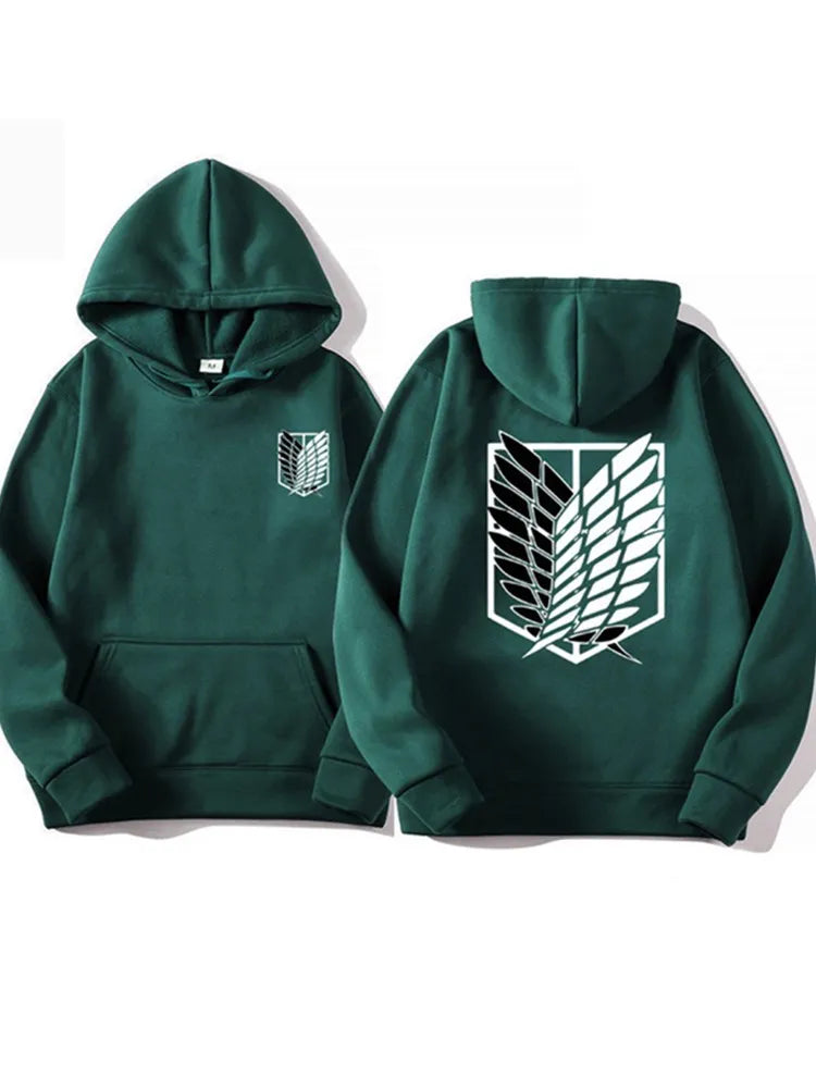 Men's Hoodie Anime Hoodies Men and Women Streetwear Pullover Harajuku Shingeki No Kyojin Hoodies Sweatshirt