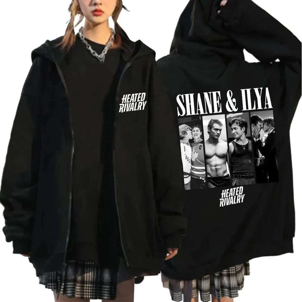 Heated Rivalry Shane Hollander? Ilya Rozanov Hollanov 24 81 Merch Zipper Hoodies Men Women Zip Up Sweatshirts Long Sleeve Jacket
