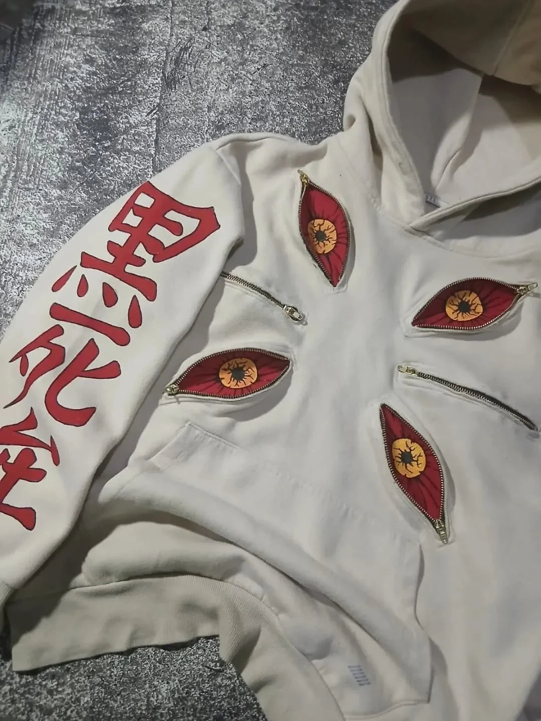 Punk Six Eye Kokushibo Graphic Oversized Hoodies Gothic Casual Hoodie Sweatshirts Streetwear Harajuku Y2k Men Women Clothing
