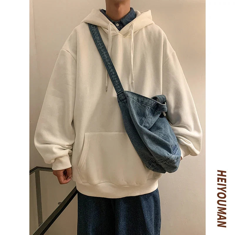 6 Colors Spring Autumn Hoodie Men Harajuku Fashion Casual Oversized Hoodies Couples Loose Hooded Sweatshirt Streetwear