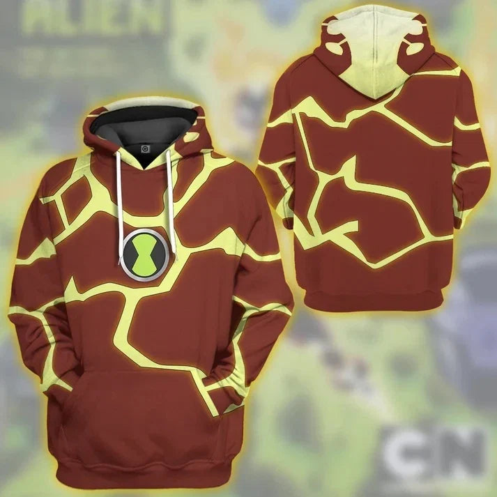 Popular Ben 10 Omnitrix Cosplay Hoodies 3D Ben Tennyson Printed Anime Cartoon Sweatshirt Summer Men Women Tracksuit Y2k Pullover