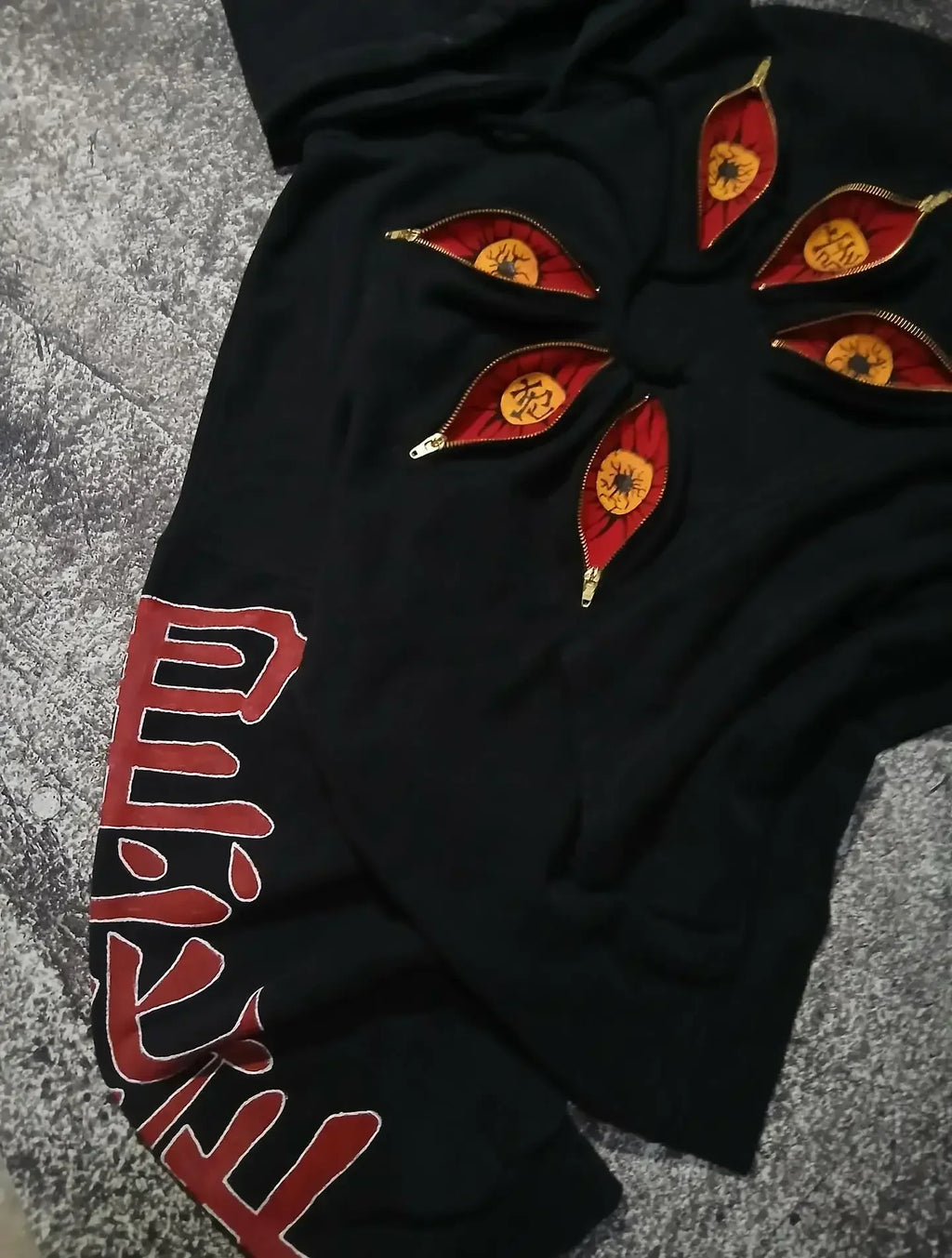 Punk Six Eye Kokushibo Graphic Oversized Hoodies Gothic Casual Hoodie Sweatshirts Streetwear Harajuku Y2k Men Women Clothing