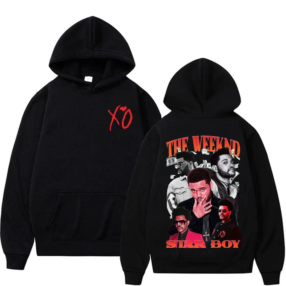Rapper The Weeknd Album Cover Graphic Hoodies Men Women Fashion Hip Hop Pop Music Sweatshirt Bodywarmer Comfort Hoodie Pullovers