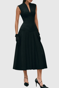 Tatka Sleeveless Pleated Midi Dress
