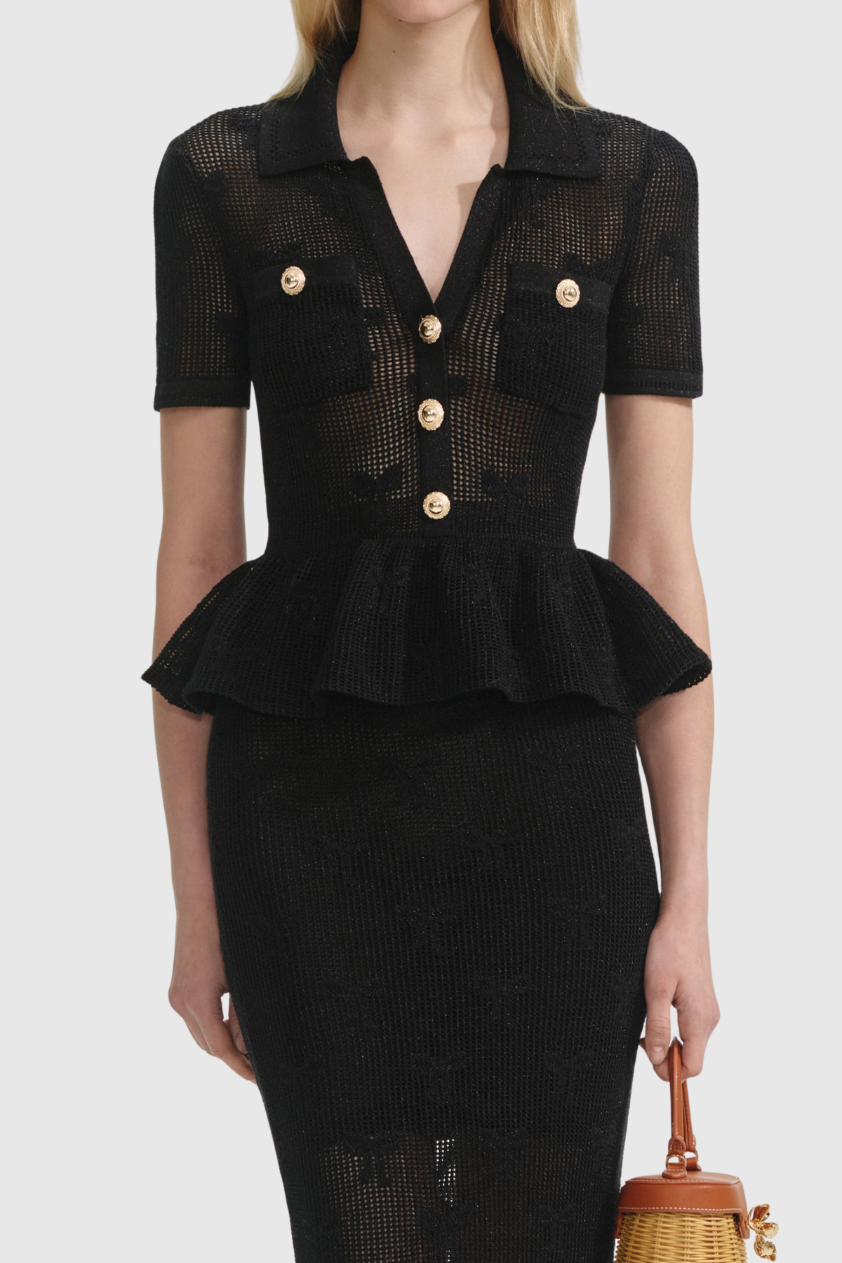 Timoto Crochet Ruffle Midi Dress