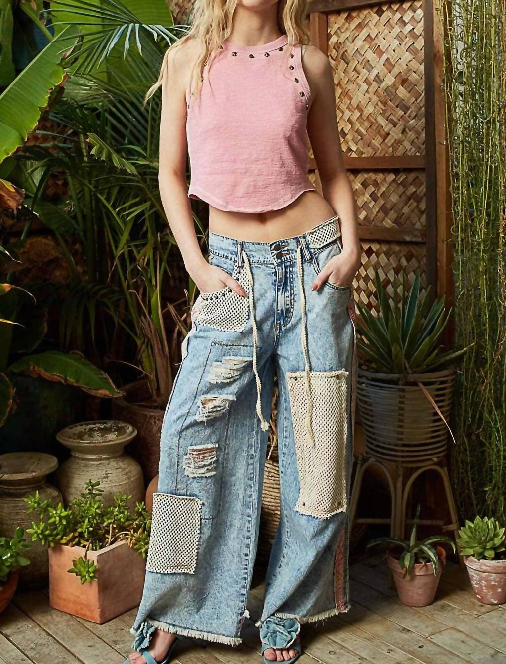 Pol - Stud detail woven pants