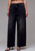 Hidden - Women's Oversized Low Slung Studded Baggy Jean