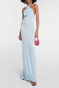 Alexia Halterneck Floral-appliqu¨¦ Maxi Dress