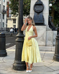Esmeralda | Halter Sleeveless Midi Dress