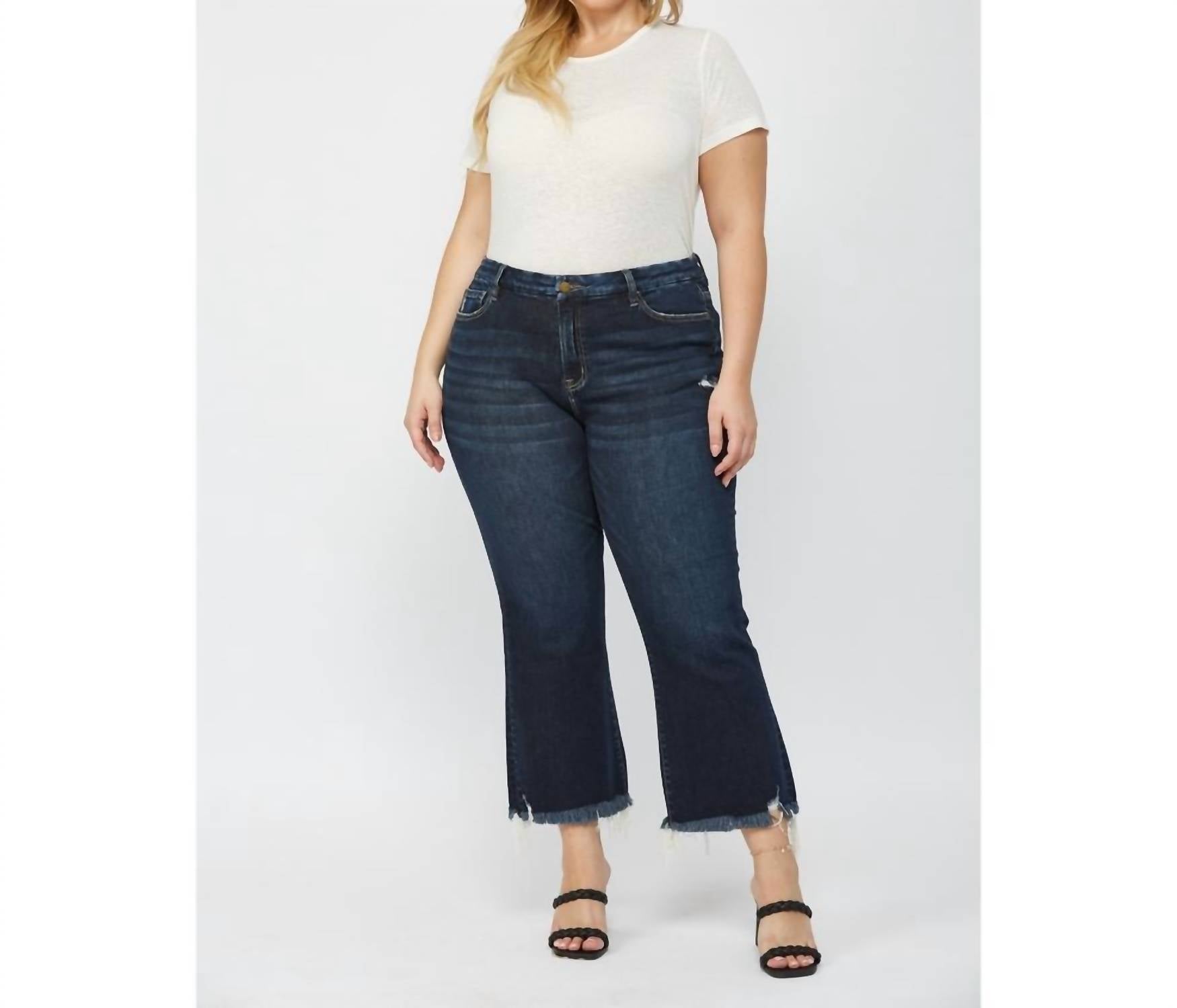 Mica Denim - High Rise Crop Flare Jean