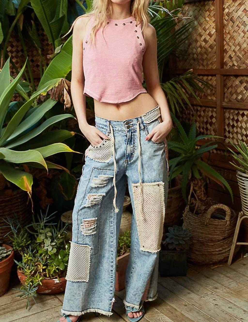 Pol - Stud detail woven pants