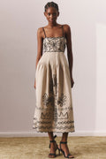 SUMMER PRINT STRAP MIDI DRESS