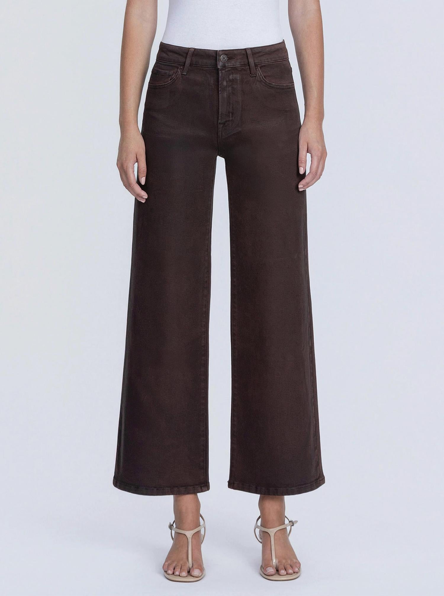 Flying Monkey - High Rise Coated Wide Leg Jeans