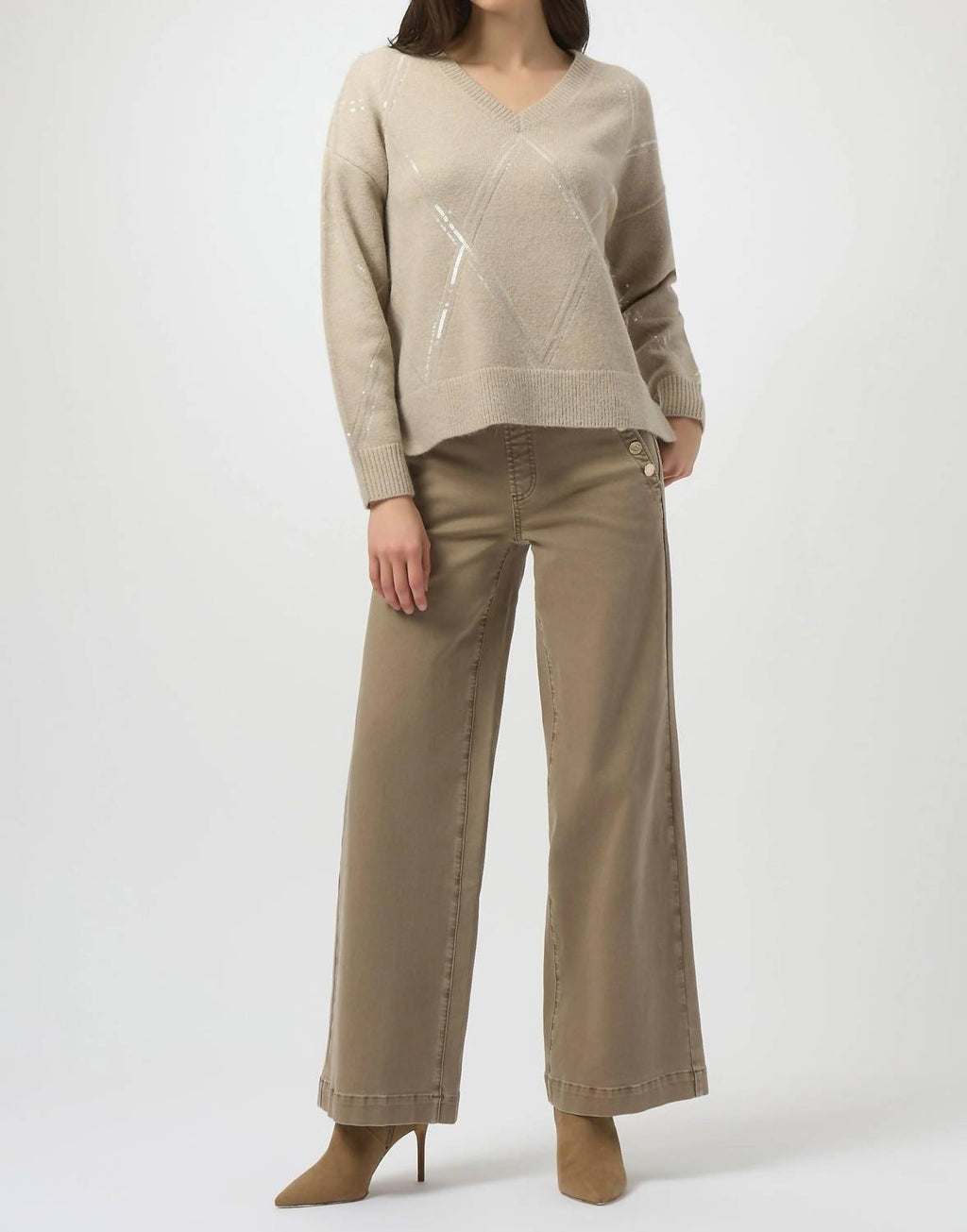 Joseph Ribkoff - Pull On Stretch Wide Leg Jeans