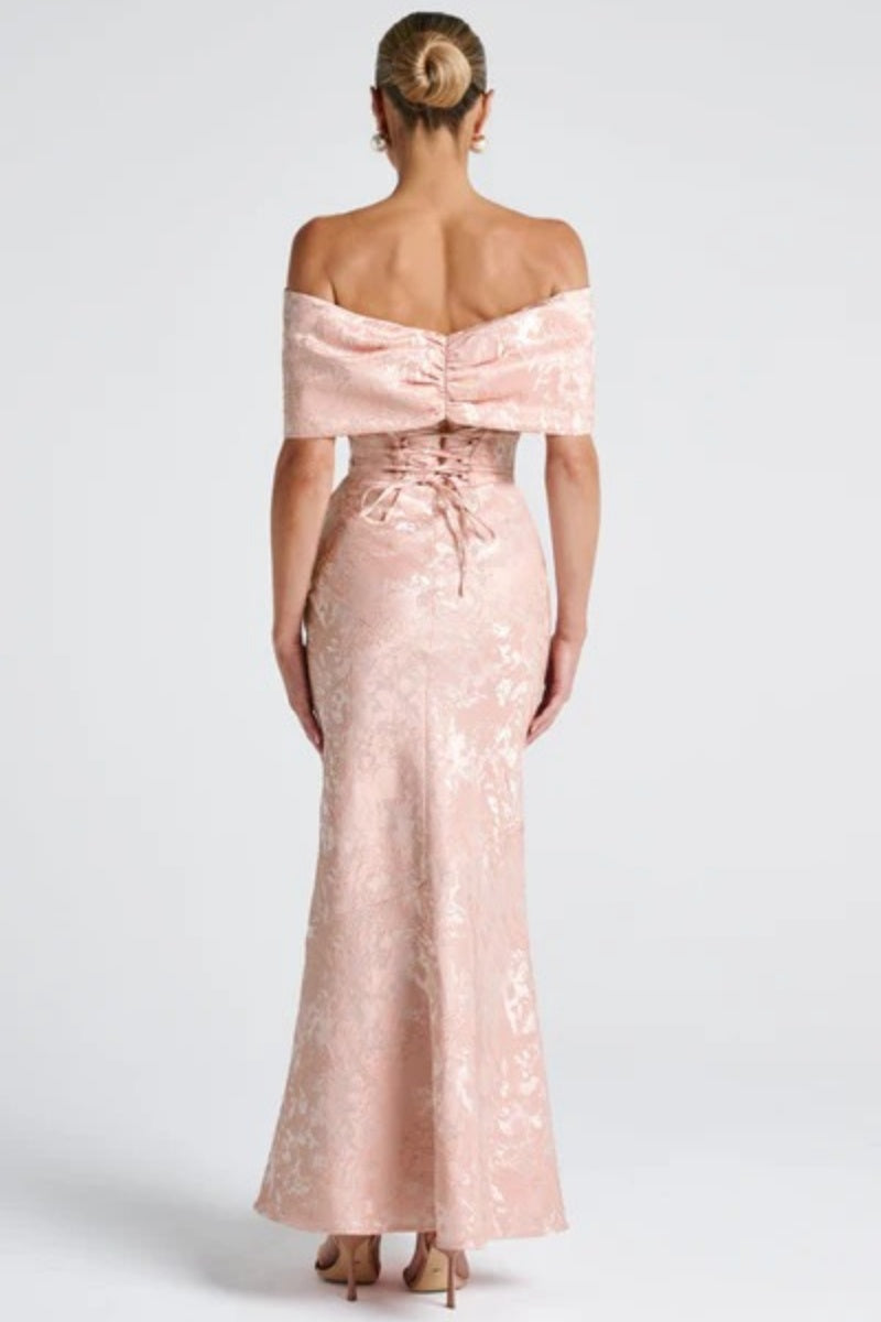 Bow-Knot Off-Shoulder Maxi Dress