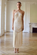 Tassel Halterneck Midi Dress
