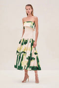 Oil Painting Print Midi Dress