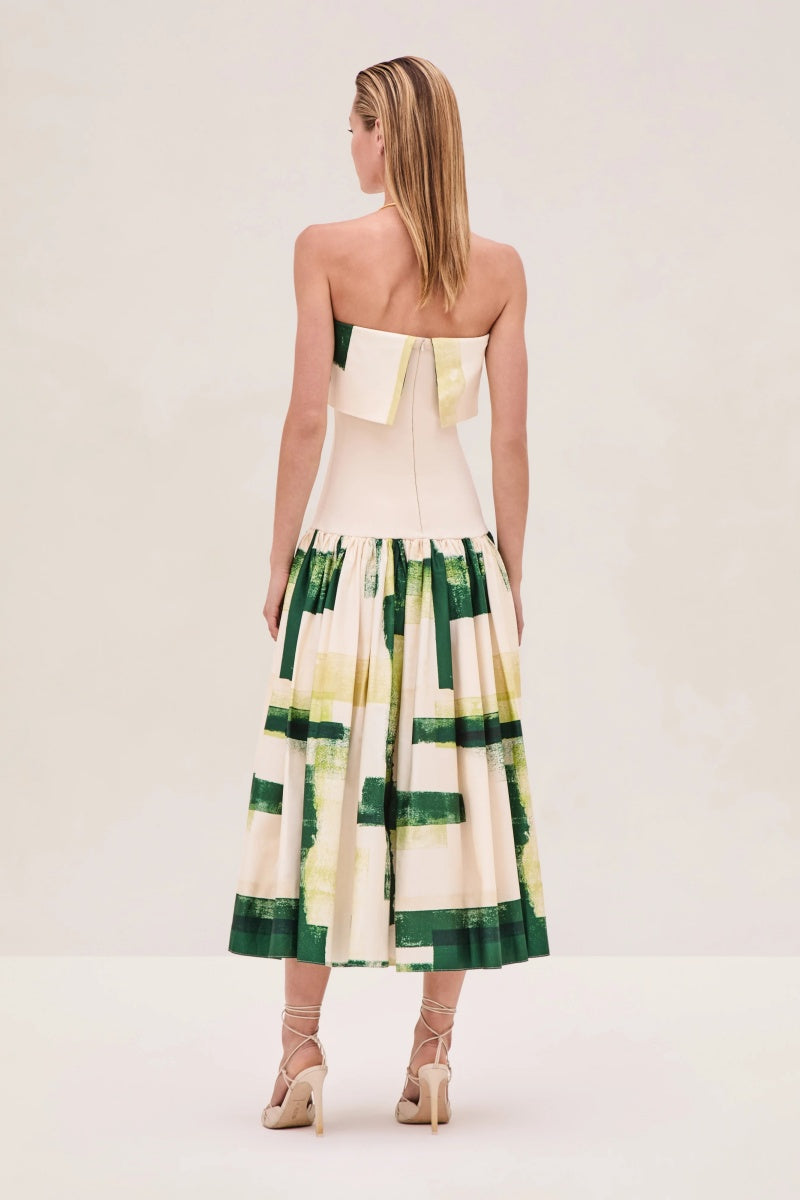 Oil Painting Print Midi Dress